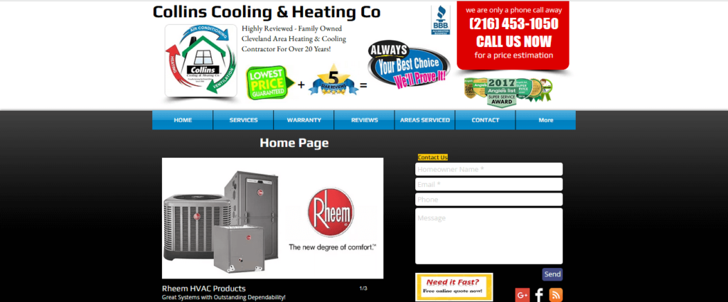 COLLINS COOLING & HEATING CO
