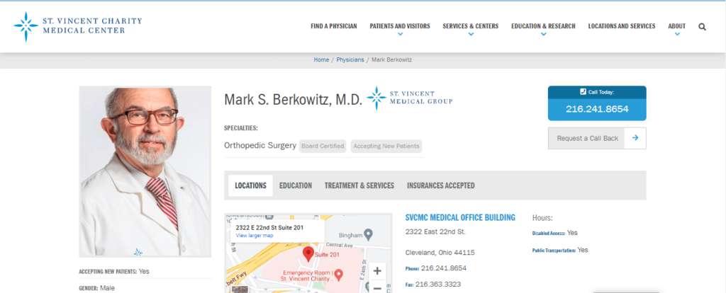  Mark S. Berkowitz, M.D.
